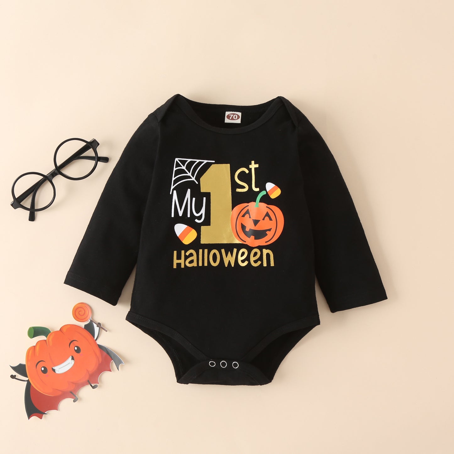 New Foreign Trade Baby Pumpkin Long-sleeved Dressing Room Trousers Suit
