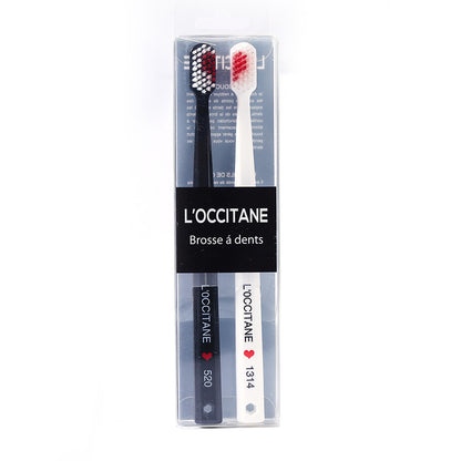 Black And White Couple Toothbrush Combination Two Gift Box Set