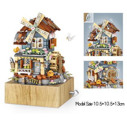 Windmill House Music Box Creative Gift