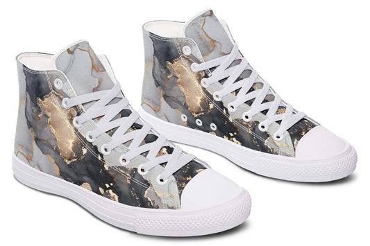 Printed Couple High Top Canvas Shoes