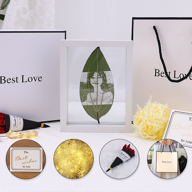 Plate Carving Photo Custom Silhouette Creative Birthday Gift