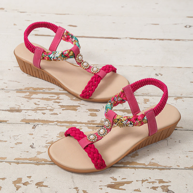 Bohemian Braided Sandals Summer Beach Shoes Women - FLIPSTYLEZLLC
