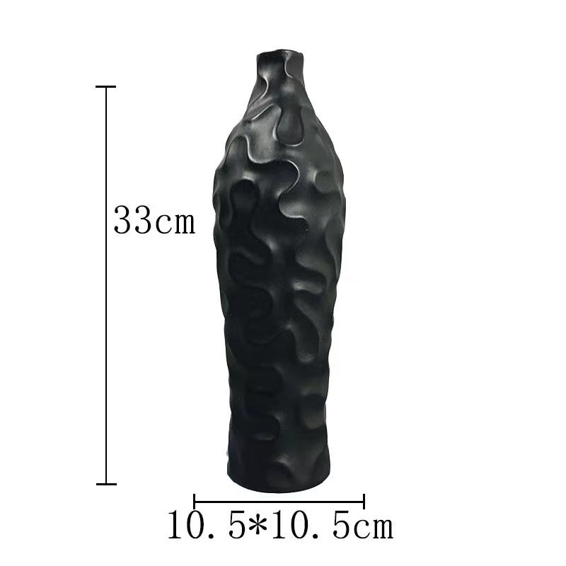 Simple Modern Black And White Geometric Ceramic Vase Ornaments