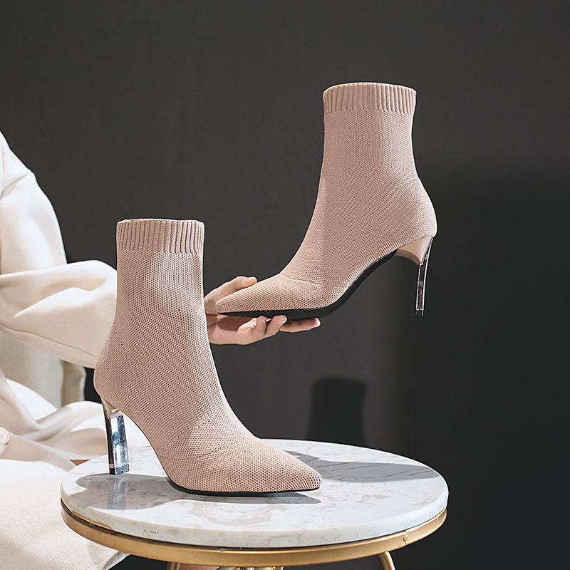 Pointed Toe Boots Women Sock Shoes - FLIPSTYLEZLLC