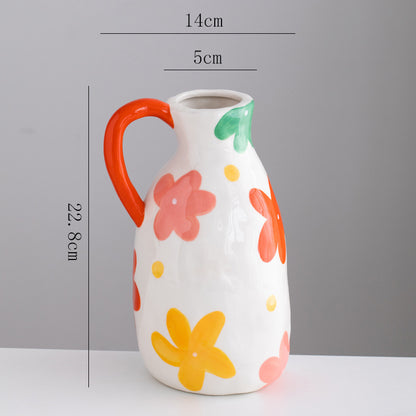 Living Room Entrance Desktop Hand Painting Creative Ceramic Decorative Vase