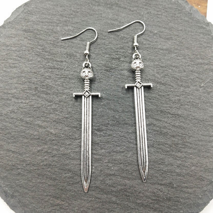 Fashion Owl Sword Ladies Vintage Sword Earrings