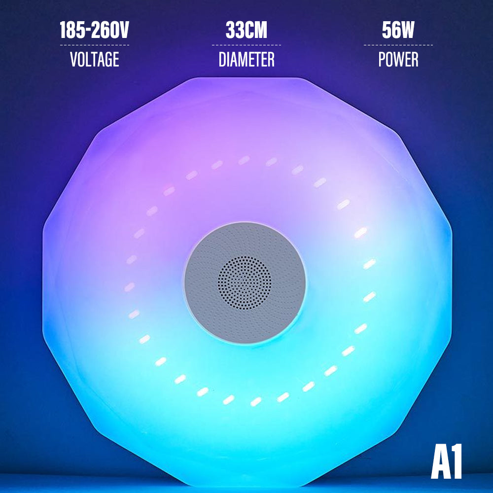 Bluetooth Ceiling Lamp Intelligent RGB Colorful Music - FLIPSTYLEZLLC