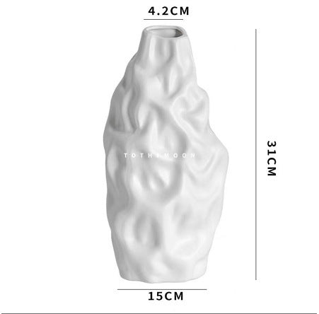 Simple Modern Black And White Geometric Ceramic Vase Ornaments