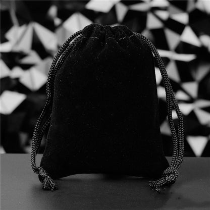 Flannel Drawstring Jewelry Solid Drawstring Pocket