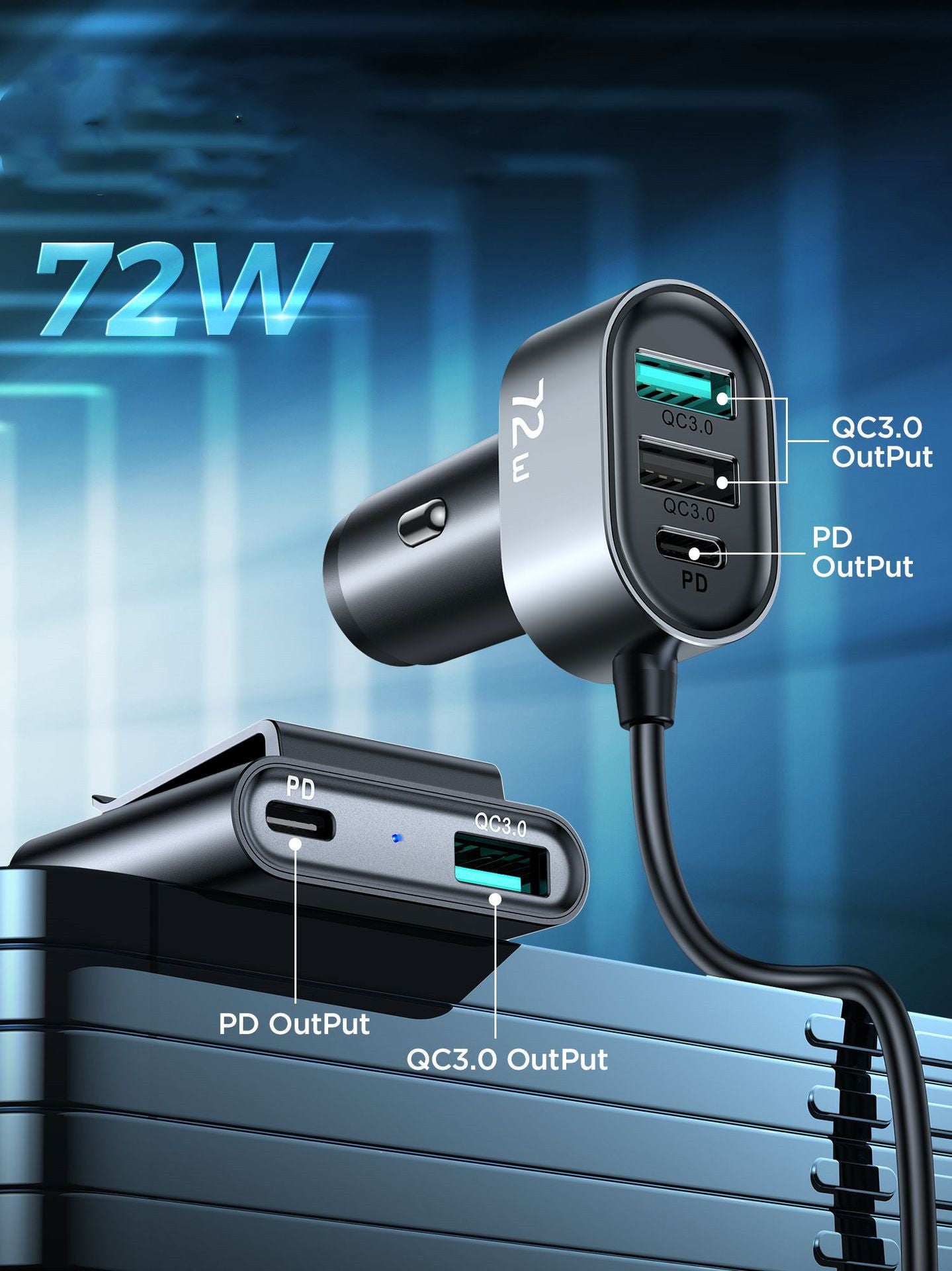 Quick  5 Car Charger Cigarette Lighting Conversion Plug