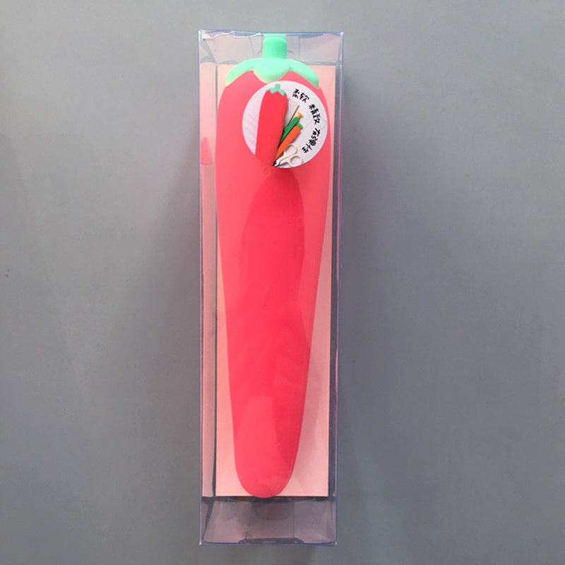 Silicone Pencil Bag Student Cute Plush Storage Bag