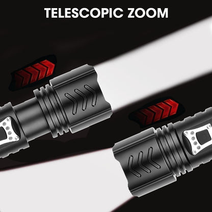 Zoom Type Input And Output Power Display Flashlight