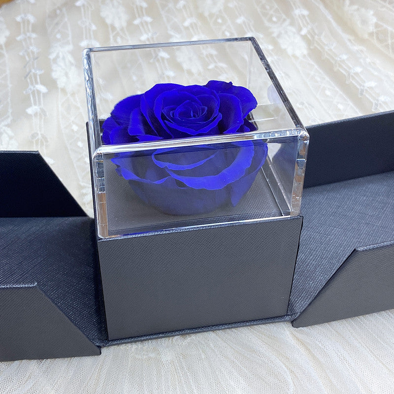 Preserved Flower Rose Flower Necklace Jewelry Box Gift