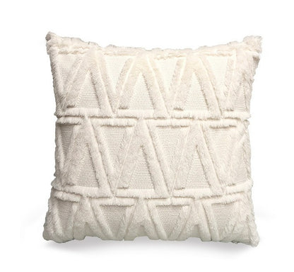 Plush Solid Color Sofa Pillowcase Living Room Cushion
