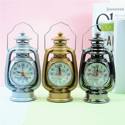 Creative Retro Table Oil Lamp Alarm Clock