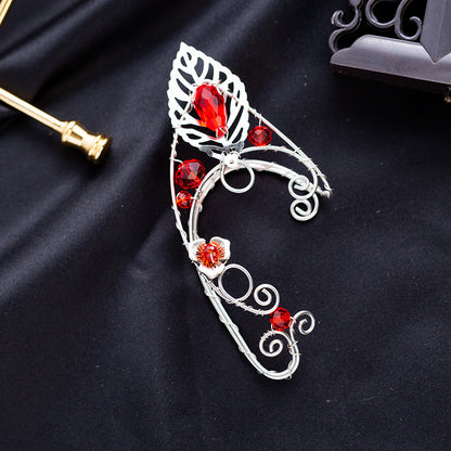 Personalized Temperament New Red Ear Clip Elf Earrings