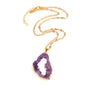 Fashion New Product Temperament Natural Amethyst Cluster Necklace
