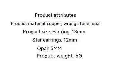 Octopus Earrings Opal Zircon Stars