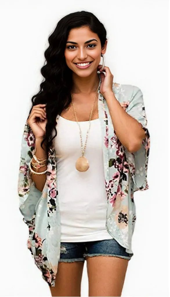 Beautiful summer Digital Print Cardigan women's fashion