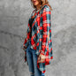 Women Check Shirt Loose Plus Size Jacket