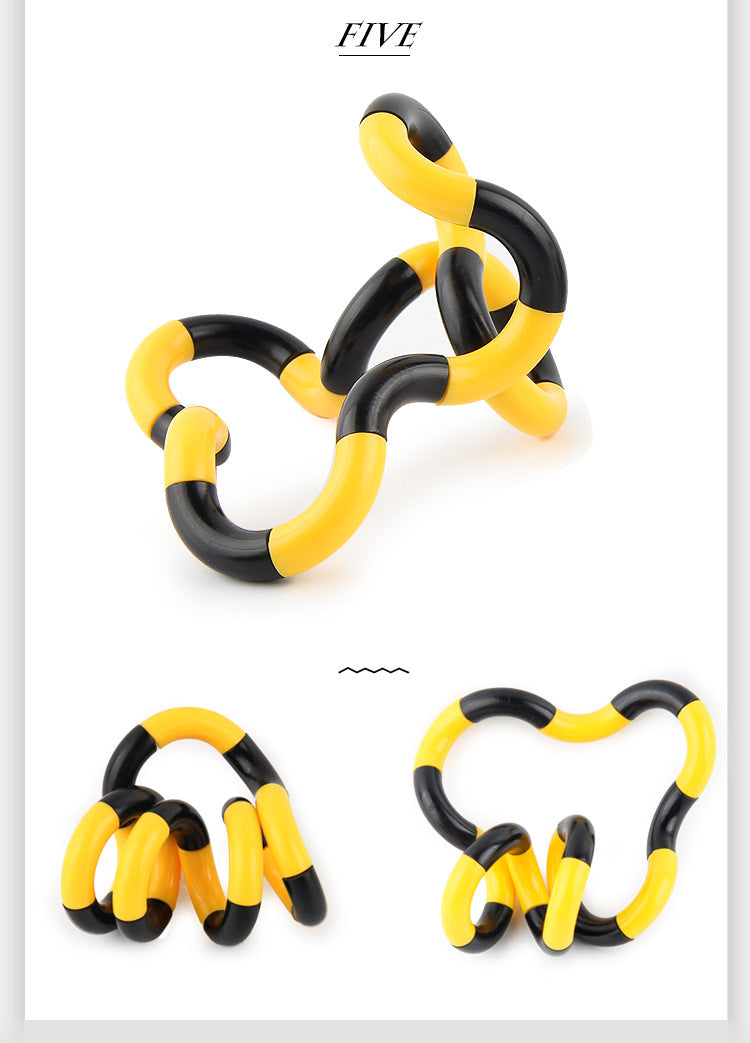Twisted Ring Fidget Magic Trick Rope Tange Fidget Toy Creative DIY Winding Leisure Education Stress Relief Decompression Toy