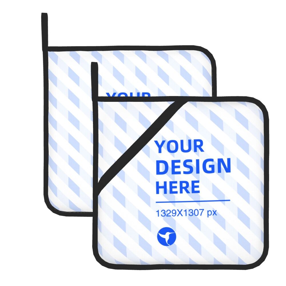 Two-Piece Set Of Square Insulated Pot Holders