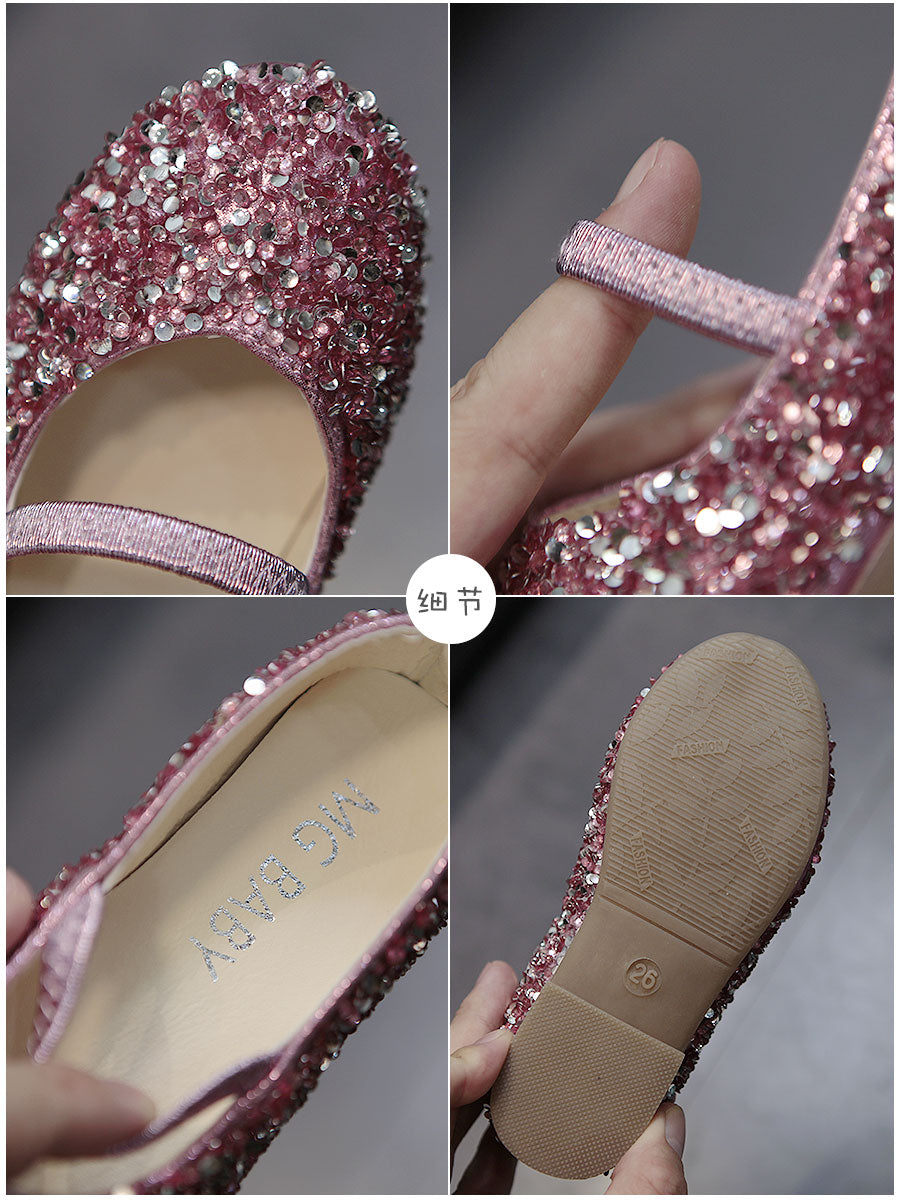 Shallow Mouth Little Girl''s Single Shoes Soft Sole Princess Shoes