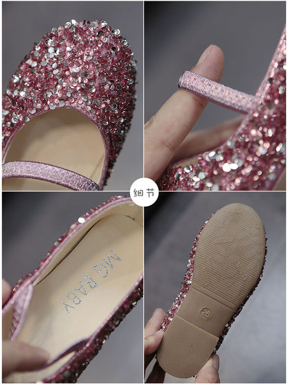 Shallow Mouth Little Girl''s Single Shoes Soft Sole Princess Shoes