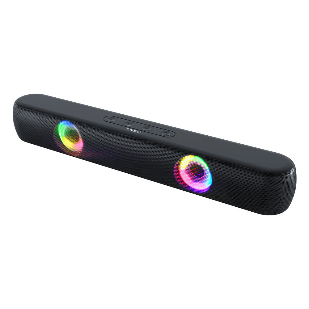 Wireless Bluetooth Speaker RGB Luminous Desktop Strip Loudspeaker