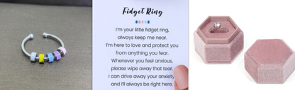 Rotating Enamel Fingertip Stress Relief Ring