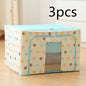 Steel Frame Storage Box Oxford Cloth Sorting Box Quilt Storage Box Folding Wardrobe Cloth Art Extra Large Storage Bag with Cover