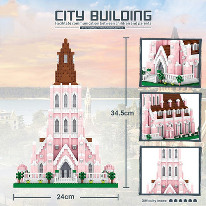 Building Blocks High Difficulty Giant Type Assembled Swan Lake Castle