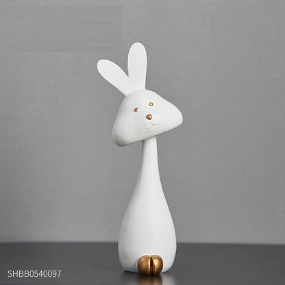 Creative Home Bedroom Rabbit Living Room Wine Cabinet TV Cabinet Decoration