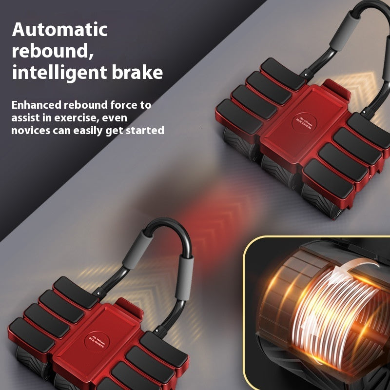 Six-wheel Eight-elbow Automatic Rebound Abdominal Wheel AI Mobile Phone Smart Internet Fitness Artifact