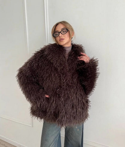 Fashion Fox Fur Fur Coat Fluffy Plush Women's Clothing