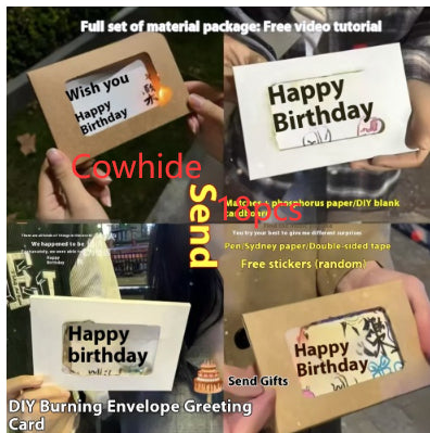 Handmade DIY Greeting Birthday Envelope Cartridge Material Package
