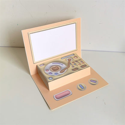 Phonograph Birthday Gift Creative Stereoscopic Greeting Cards
