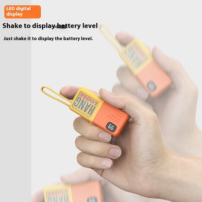 Mini Capsule Power Bank Two-way Fast Charging With Digital Display Pocket Small Mobile Power Supply