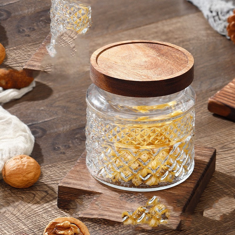 Glass Storage Jar Snack Tea Household Sealed Bottles