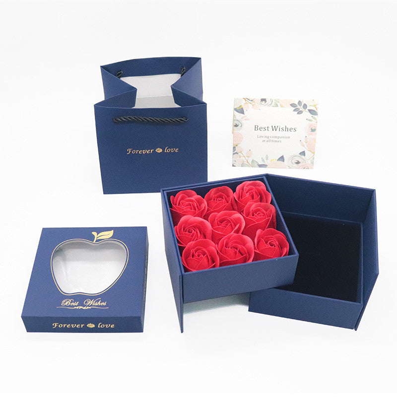 Christmas Eternal Flower Love Rotating Gift Box