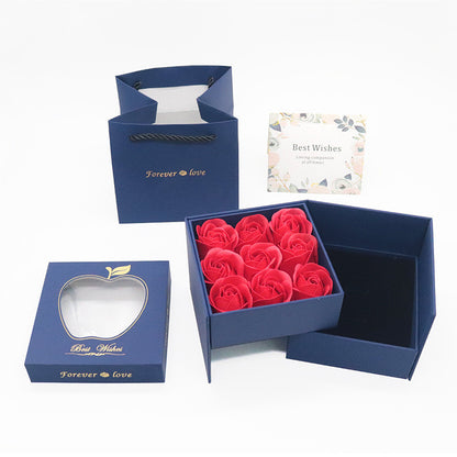 Christmas Eternal Flower Love Rotating Gift Box