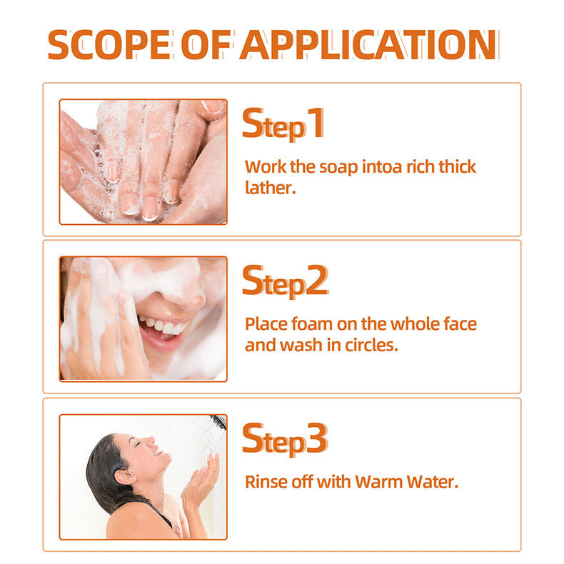 Turmeric Face Soap Facial Repair Gentle Cleansing Mite Removal Spot Fine Lines