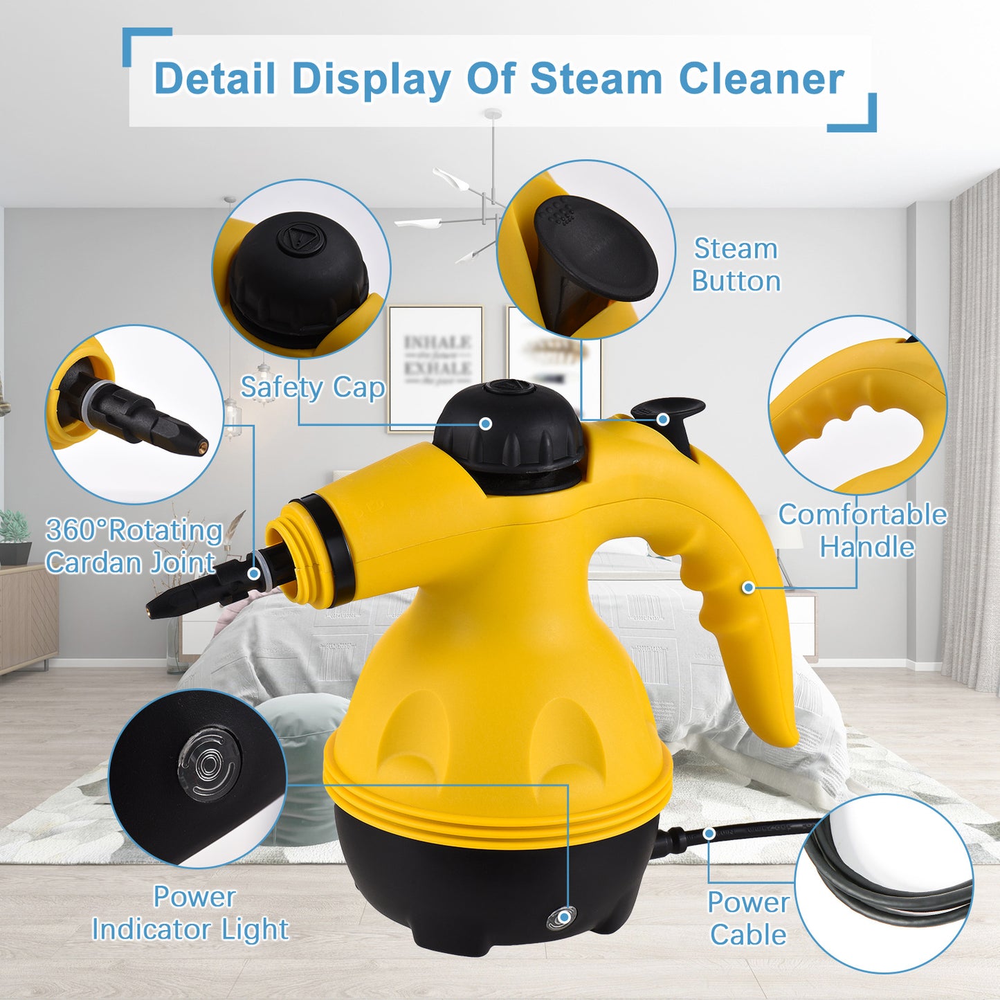 Household Handheld High Temperature Steam Cleaning Machine Multifunctional Cleaner
