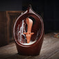 F Ceramic Waterfall Incense Burner Buddha Hand Censer Holder Indoor Smoke Backflow Incense Fountain Buddhist Altar Table Decor