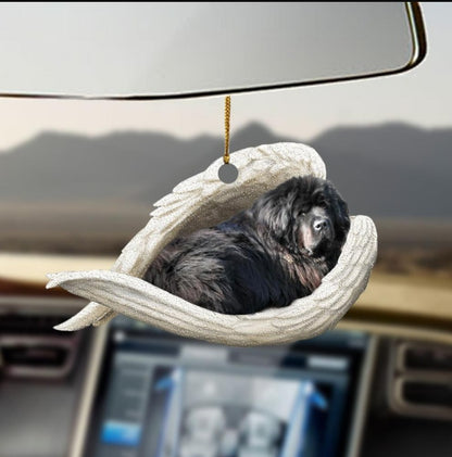 Car Pendant Sleeping Dog Angel Home Decor Acrylic Showcase Hanging Ornaments For Doors
