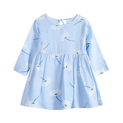 Children's Floral Cotton Long Sleeve Dress