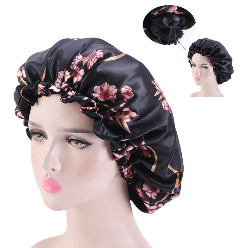 Extra Large Double Satin Lace Night Hat