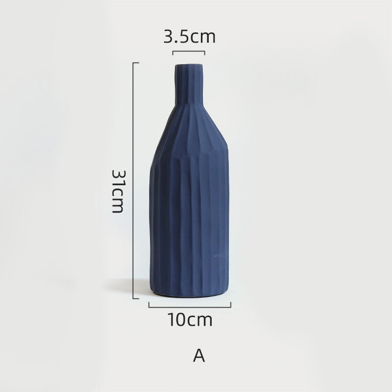 Morandi Color Nordic Style Creative Ceramic Dry Flower Vase Living Room Flower