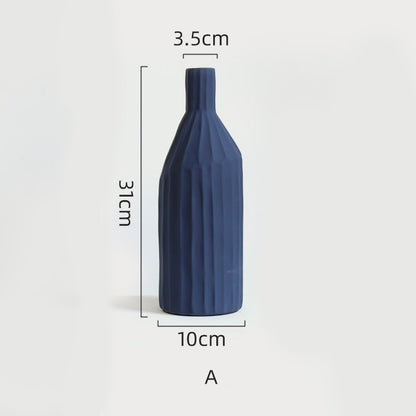 Morandi Color Nordic Style Creative Ceramic Dry Flower Vase Living Room Flower