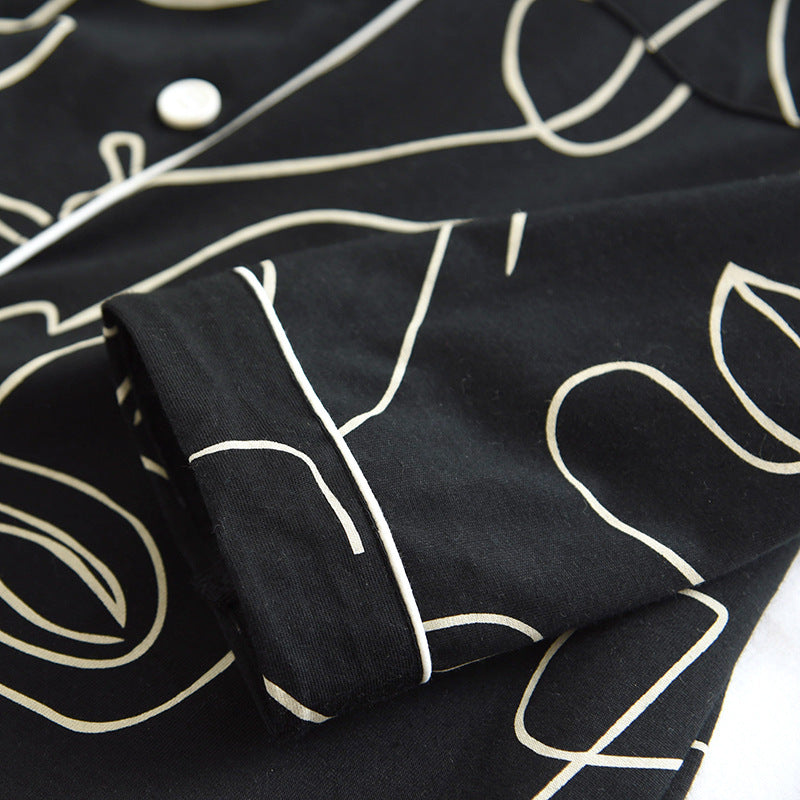 Thin Cardigan Plus Size Cotton Lapel Home Service